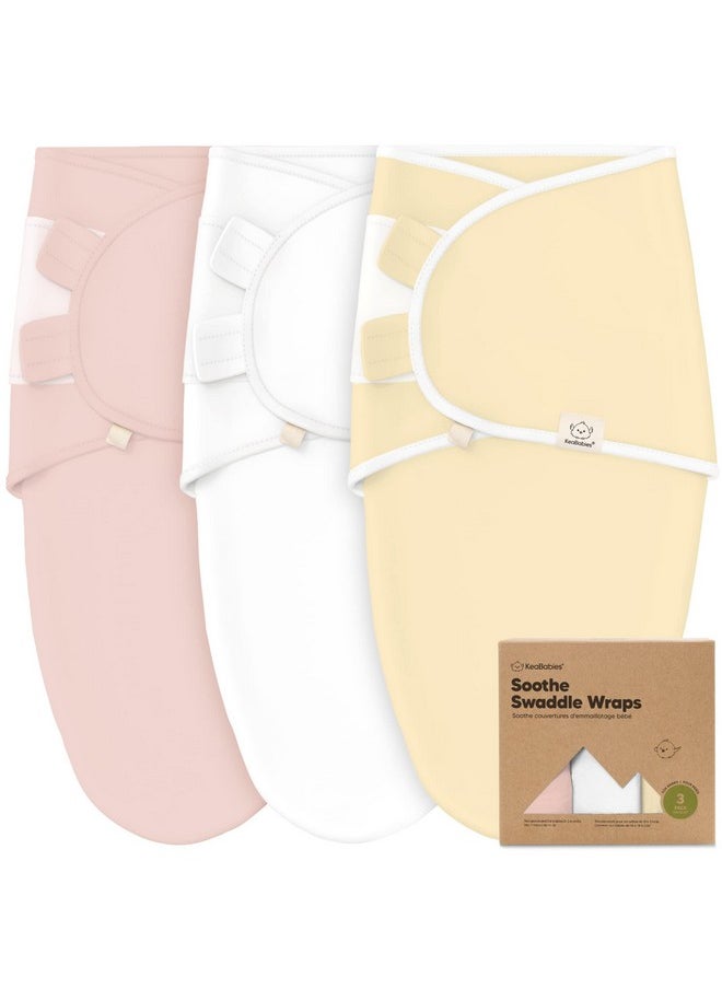 3-Pack Organic Baby Swaddle Sleep Sacks - Newborn Swaddle Sack, Ergonomic Baby Swaddles 0-3 Months, Swaddles for Newborns, Baby Sleep Sack, Baby Swaddle Blanket Wrap, Baby Essentials (Daffodil)