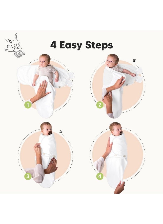 3-Pack Organic Baby Swaddle Sleep Sacks - Newborn Swaddle Sack, Ergonomic Baby Swaddles 0-3 Months, Swaddles for Newborns, Baby Sleep Sack, Baby Swaddle Blanket Wrap, Baby Essentials (Daffodil)