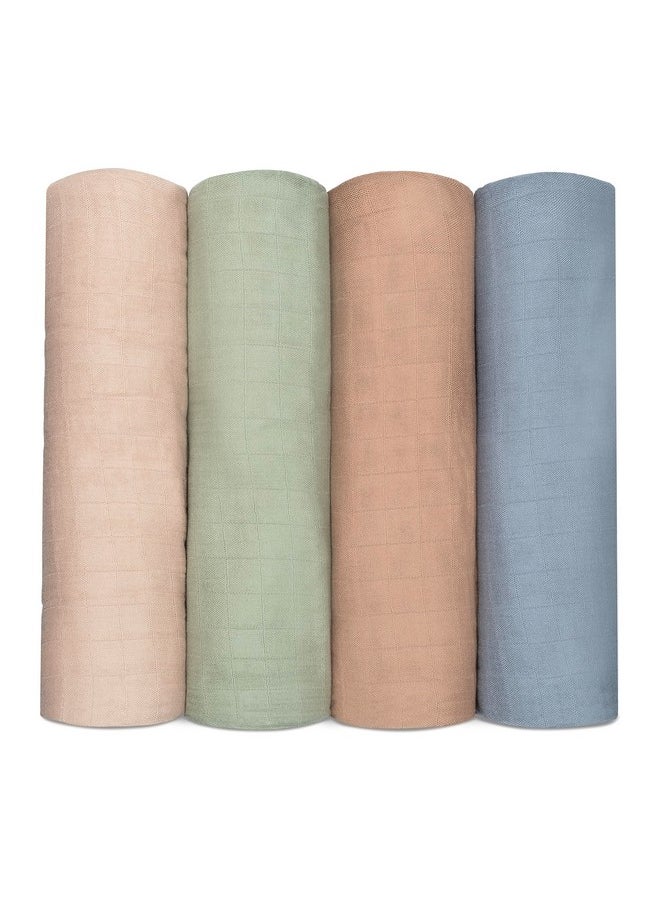 Comfy Cubs Muslin Swaddle Blankets Neutral Receiving Blanket Swaddling, Wrap for Boys and Girls, Baby Essentials, Registry & Gift (Pacific, Cedar, Sage, Blush)