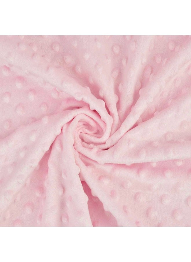 American Baby Company Heavenly Soft Chenille Security Blanket, 2-Layer Design with Minky Dot & Silky Satin, Pink, 14