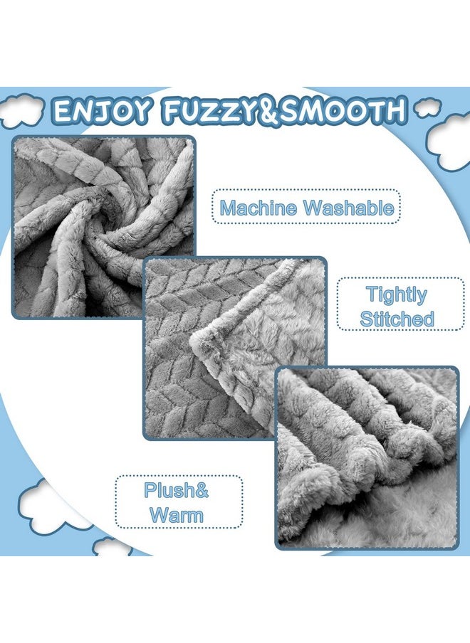 Frienda 4 Pcs Baby Fuzzy Blanket Fluffy Baby Blanket for Boys Girls Soft Warm Baby Receiving Blankets Nursery Bed Blanket Toddler Infant Newborn Receiving Blanket, 32 x 24 Inch (Elegant Color)