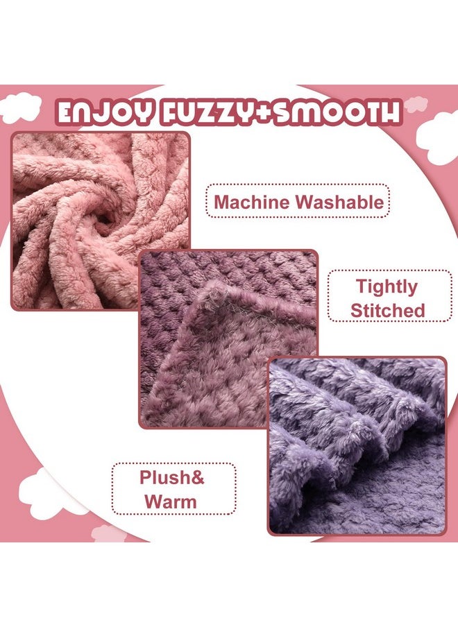 Frienda 4 Pcs Baby Fuzzy Blanket Fluffy Baby Blanket for Boys Girls Soft Warm Baby Receiving Blankets Nursery Bed Blanket Toddler Infant Newborn Receiving Blanket, 32 x 24 Inch (Pink Color)