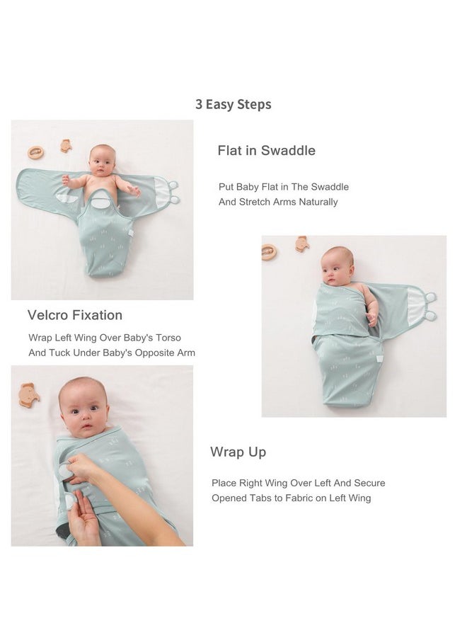 insular Baby Swaddle Wrap, Swaddle Blanket for Newborn and Infant, Adjustable Swaddle Set for Boy and Girl, Soft Cotton Baby Sleep Sack 3 Pack (Small(0-3 Month), Rainbow)