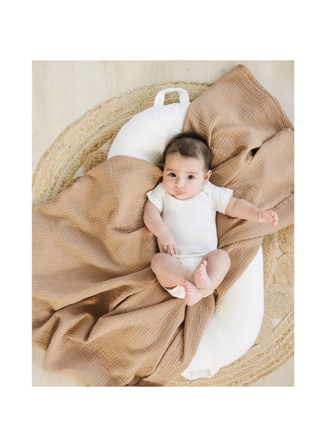 Konssy 3 Pack Muslin Swaddle Blankets for Unisex, Newborn Receiving Blanket, Large 47 x 47 inches, Soft Breathable Muslin Baby Swaddles for Boys & Girls