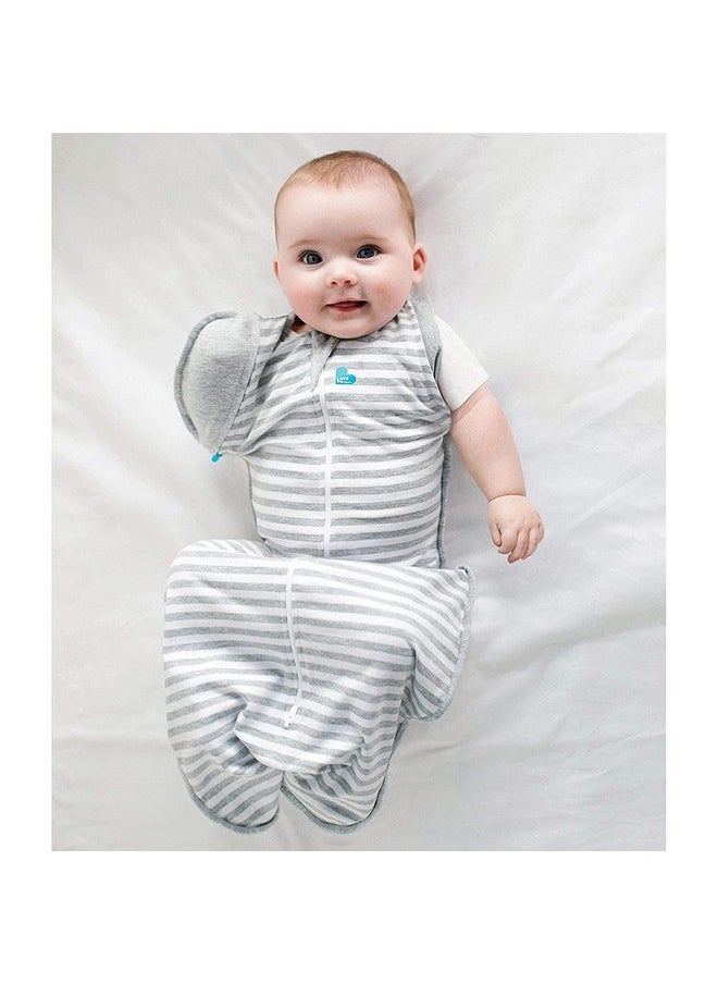 Love to Dream Swaddle Up Transition Swaddle, Patented Zip-Off Wings, Gently Help Baby Transition from Being Swaddled to Arms Free When Showing Signs of Rolling, 1.0 TOG, 13-19 lbs, Gray