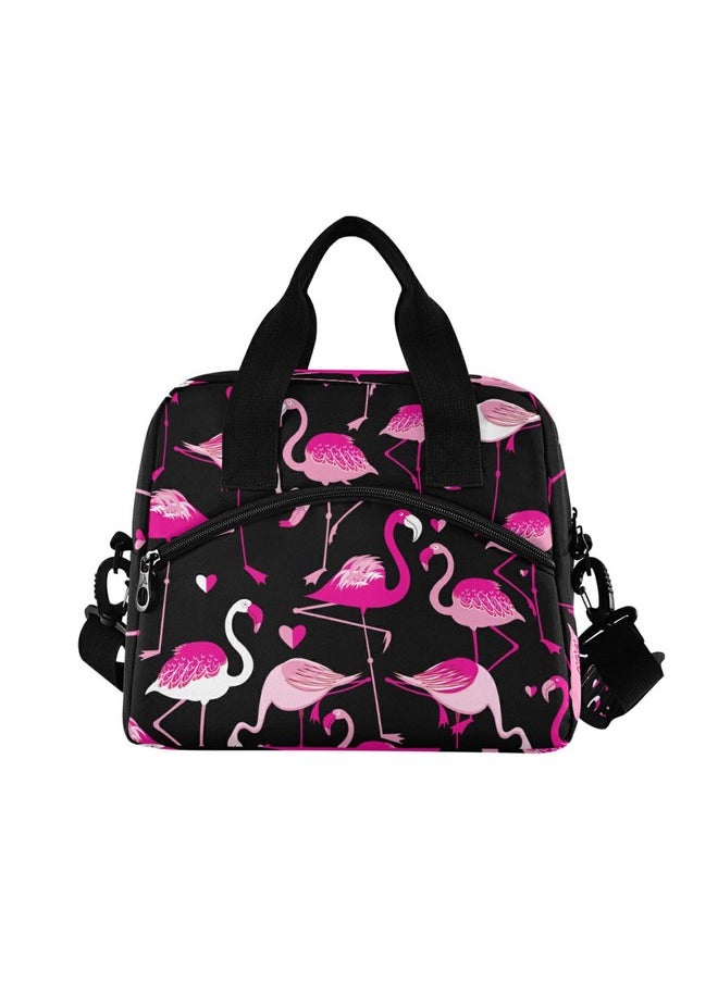 ALAZA Pink Flamingo Animal Insulated Lunch Box Reusable Cooler Bags with Shoulder Strap for Women Men Adults, 19-Can (12.5L)