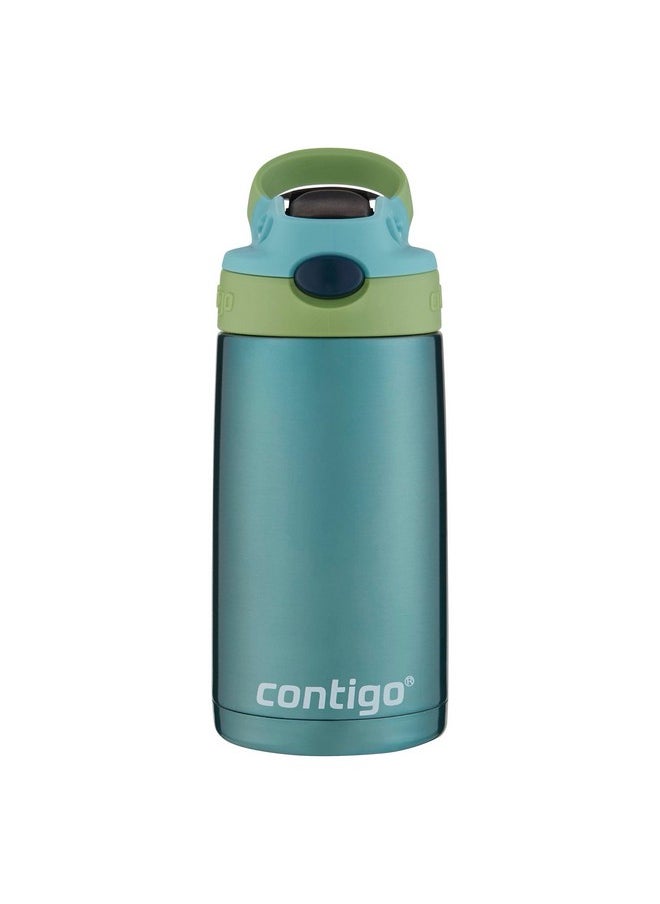 Contigo Kids Straw Stainless Steel Water Bottle with AUTOSPOUT Lid, 13oz, Ocean