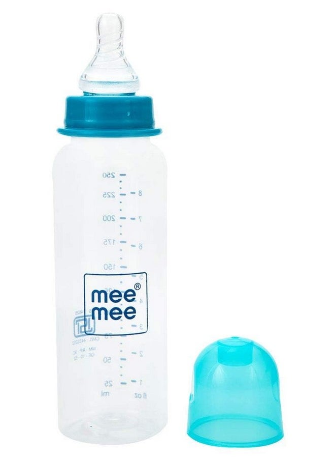 Mee Mee Baby Feeding Bottle 250ml |BPA-Free Baby Milk Bottle with Eazy Flo Technology, Anti-Colic Valve, Non Toxic and Ergonomic Design for New Born/Infants/Toddler Upto 3 Years (Blue, Pack of 2)