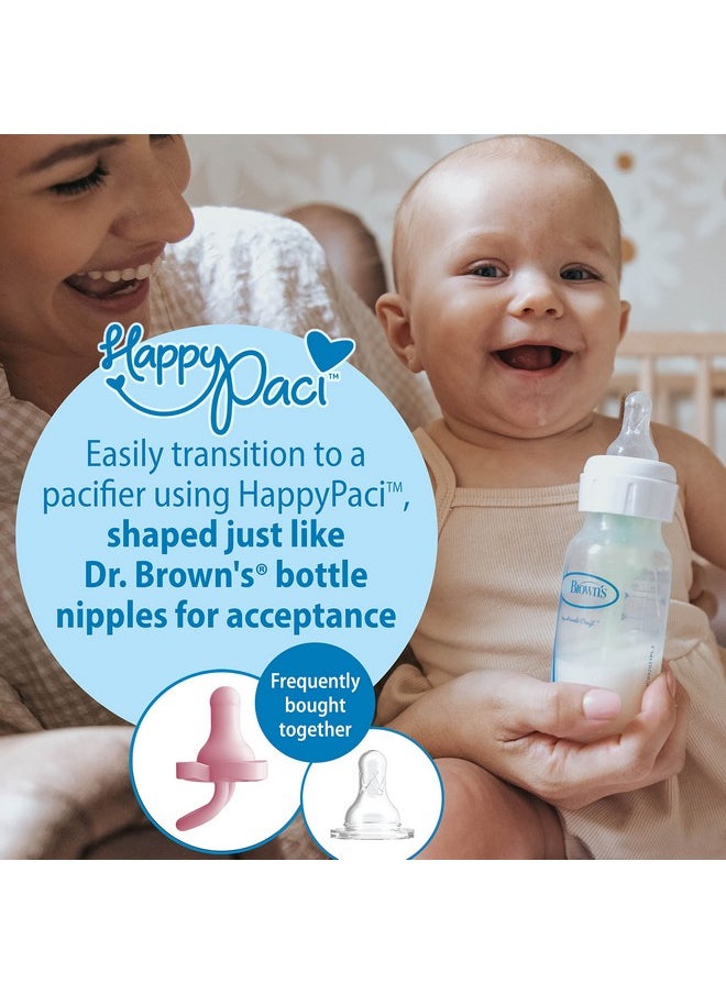 Dr. Brown’s Natural Flow Level T Narrow Baby Bottle Silicone Nipple, Slower Flow, 0m+, 100% Silicone Bottle Nipple, 6-Pack