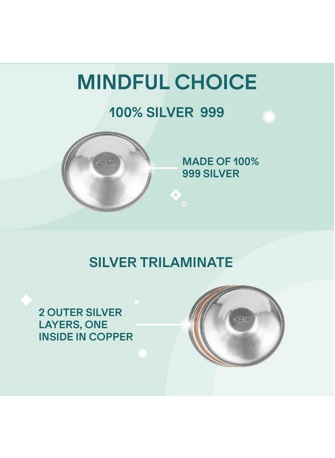 Koala Babycare The Original Nursing Cups 999 Silver - Nipple Shields for Nursing Newborn - Breastfeeding Essentials Protect and Soothe Cracked Nipples - Standard Size