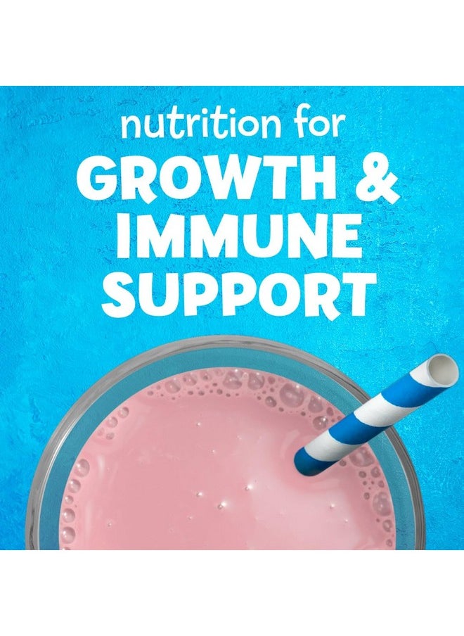 PediaSure Grow & Gain with Immune Support Shake Mix Powder, 23 Vitamins and Minerals, 6g Protein, Helps Kids Catch Up On Growth, Non-GMO, Gluten-Free, Strawberry, 14.1-oz Can, 3 Cans-24 Servings