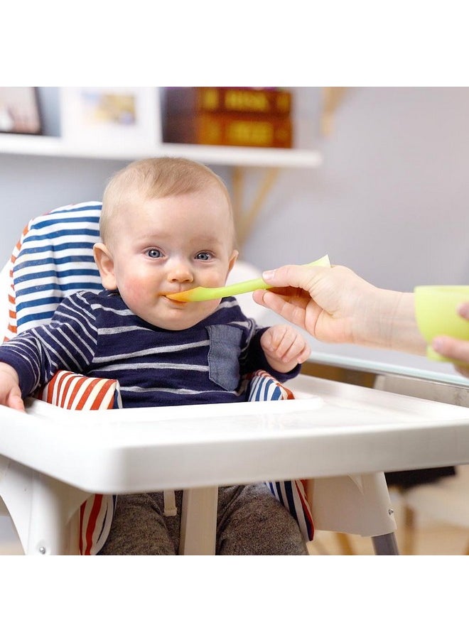 Olababy 3 Piece Parent Led and Baby Led Weaning First Feeding Set, Includes Training Spoon, Feeding Spoon and Steambowl