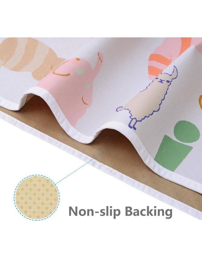 Highchair Floor Mat, Baby Splat Mat for Under High Chair/Arts/Crafts, Womumon Waterproof Spill Mat Non-Slip Splash Mat, Washable Mess Mat and Table Cloth (Alphabet)