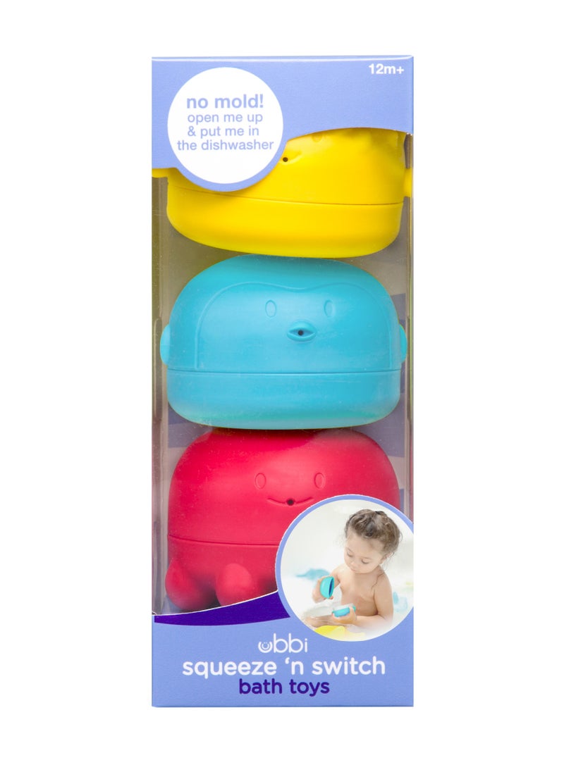 Ubbi - Squeeze and Switch Bath Toys  Multi