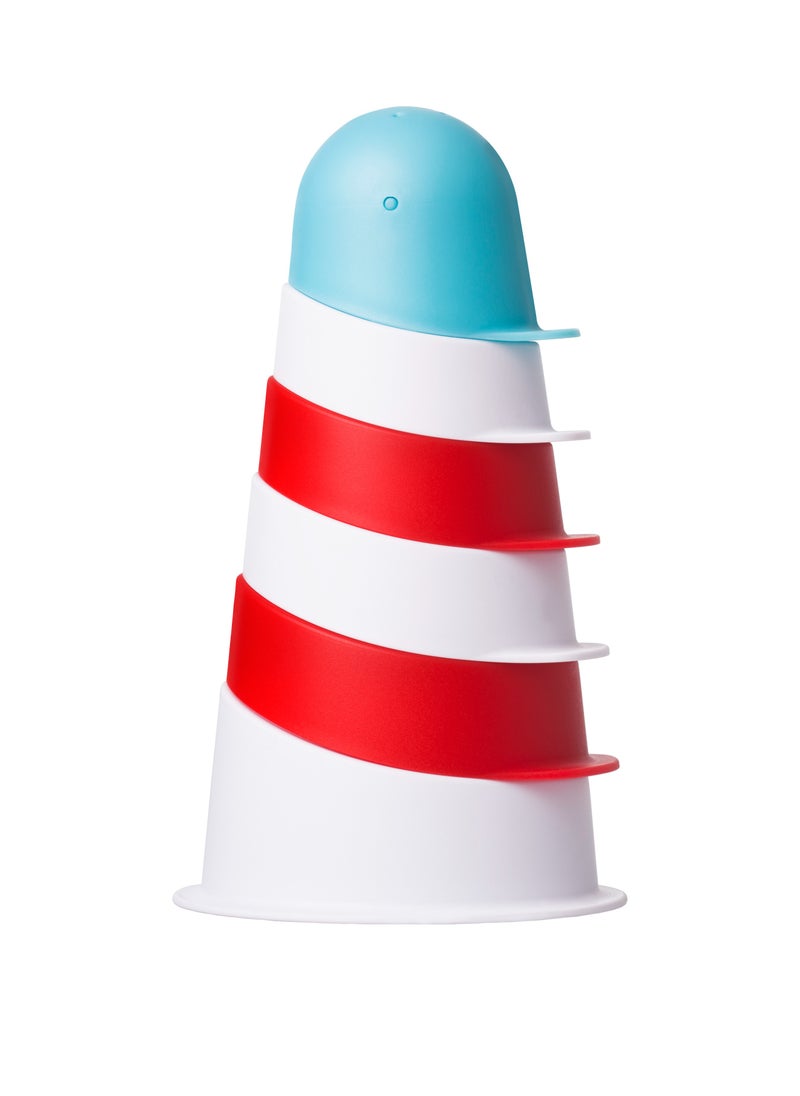 Ubbi - Lighthouse Stacking Cups Red, White, Blue