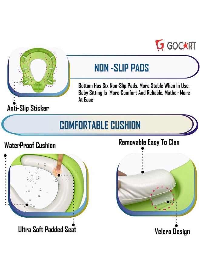 GOCART WITH G LOGO Foldable Baby Potty Training Chair with Adjustable Ladder Children's Potty Baby Toilet Seat Infant Toilet Training Folding Seat