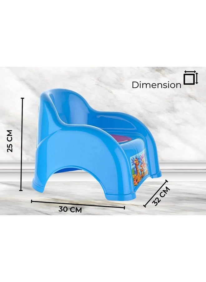 Nabhya 2 In 1 ABCD Baby Potty Seat Baby Potty Training Seat And Baby Chair For 6-18 Month (Blue)