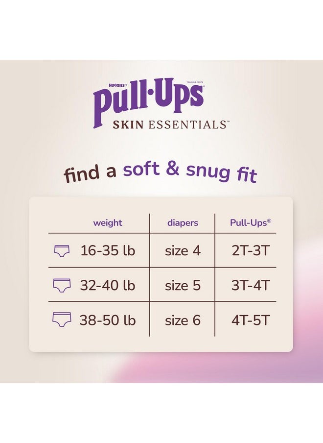 Pull-Ups Girls' Skin Essentials Potty Training Pants, Training Underwear, 3T-4T (32-40 lbs), 68 Ct