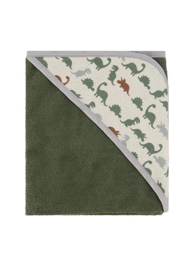 Cudlie Buttons & Stitches Baby Boy 3 Pack Rolled/Carded Hooded Towels in Dino Roar Print (GS71721)