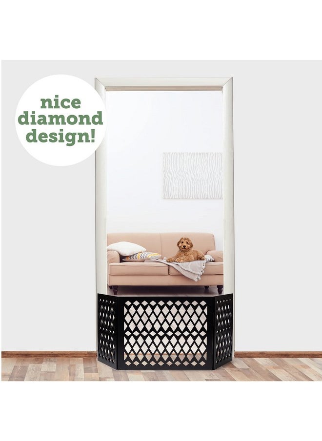 Free Standing Pet Gate | Pet Gate for Small Dogs | Free Standing Dog Gate for Stairs | Freestanding Dog Gates for Doorways | Freestanding Pet Gates | Width 23.5-47 inch | Height 18.75 inch (Diamond)