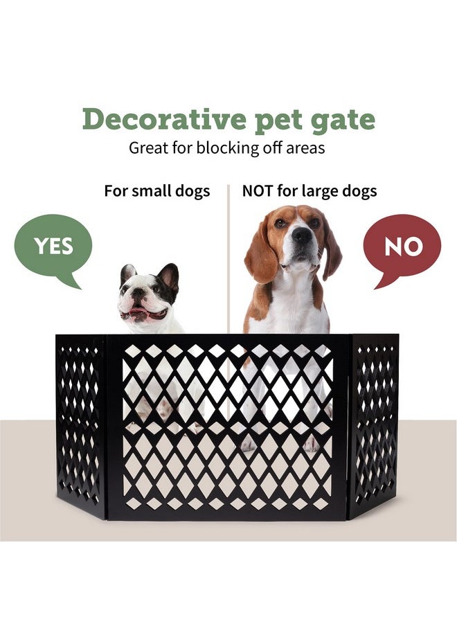 Free Standing Pet Gate | Pet Gate for Small Dogs | Free Standing Dog Gate for Stairs | Freestanding Dog Gates for Doorways | Freestanding Pet Gates | Width 23.5-47 inch | Height 18.75 inch (Diamond)