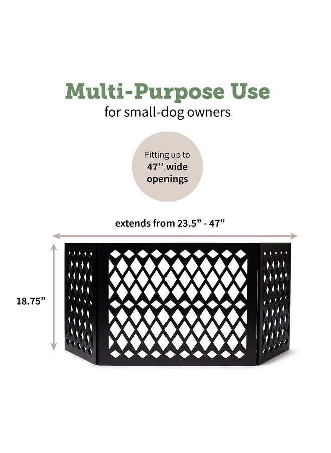 Free Standing Pet Gate | Pet Gate for Small Dogs | Free Standing Dog Gate for Stairs | Freestanding Dog Gates for Doorways | Freestanding Pet Gates | Width 23.5-47 inch | Height 18.75 inch (Diamond)