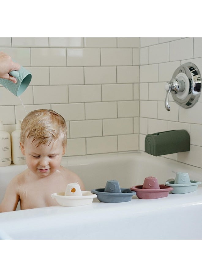 mushie Bath Spout Cover | Soft Silicone Bathtub Faucet Safety Guard for Kids | Universal Fit (Dried Thyme)