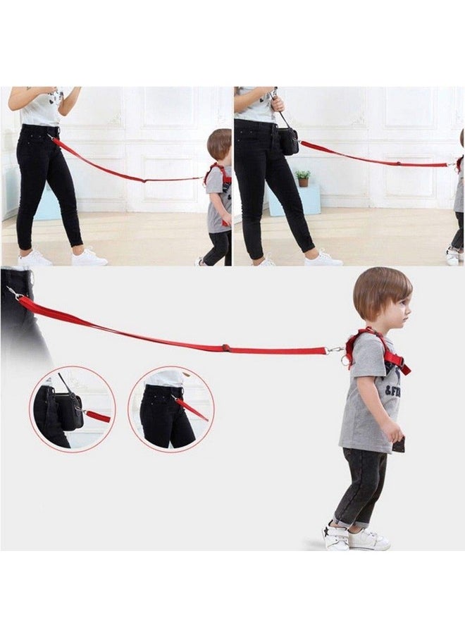 SNOWIE SOFT ® Baby Safety Walking Harness; Child Toddler Anti-Lost Belt Rein with Leash, Adjustable Angel Wings Strap, Prevent Road Accidents, for 1-8 Years Boys and Girls, Red