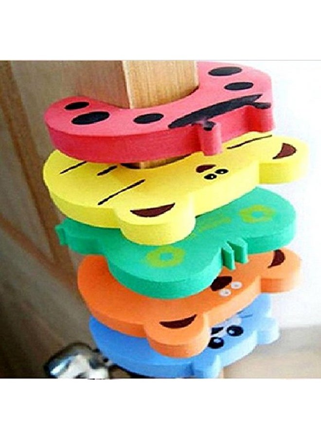 SYGA 10 Pcs Children Safety Door Pinch Guard,Door Slam Stopper Soft Foam Door Stopper,Prevents Finger Pinch Injuries and Child or Pet from Getting Locked in Room, Colorful Cartoon Animal Cushion - Random Bundled Finger Hand Safety, Curve Shaped Door Stop Guard