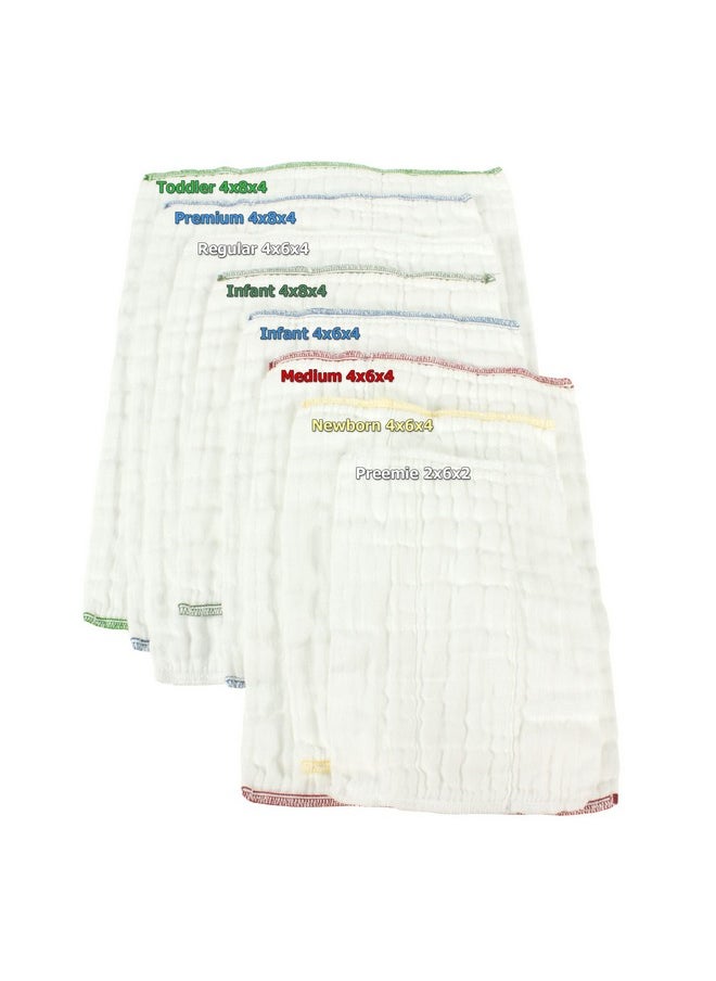 OsoCozy - Prefold Cloth Diapers (1 Dz) - Soft, Absorbent Durable Diaper Service Quality Prefolds. 100% Cotton - 12