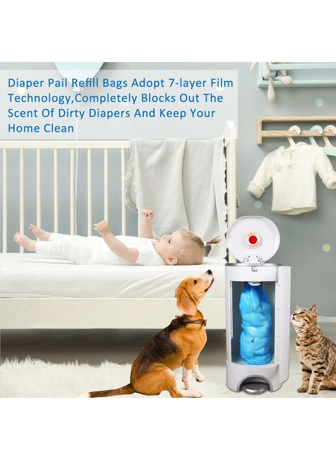 Diaper Pail Refill Bags 34 Bags 1088 Counts Compatible with Arm&Hammer Disposal System, 100% Lock Odor, Seal and Toss Diaper Pail Refills