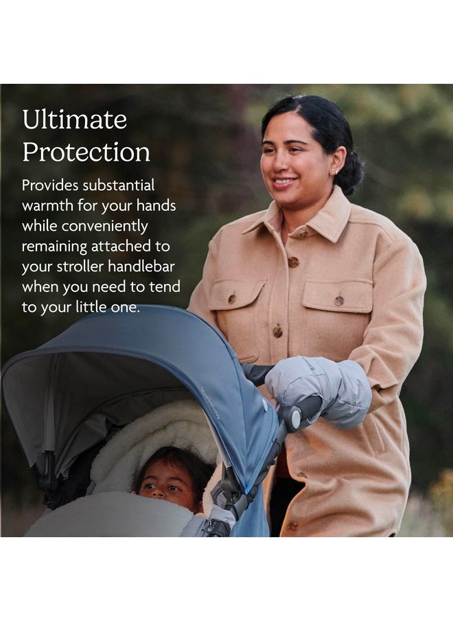 UPPAbaby CozyHandmuff/Easily Attaches to Stroller Handlebars/Ultra-Plush, Weather-Proof Hand Protection/Jake (Charcoal)