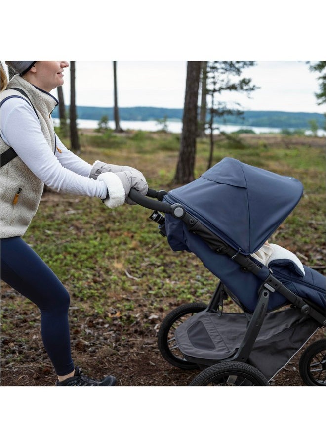 UPPAbaby CozyHandmuff/Easily Attaches to Stroller Handlebars/Ultra-Plush, Weather-Proof Hand Protection/Jake (Charcoal)