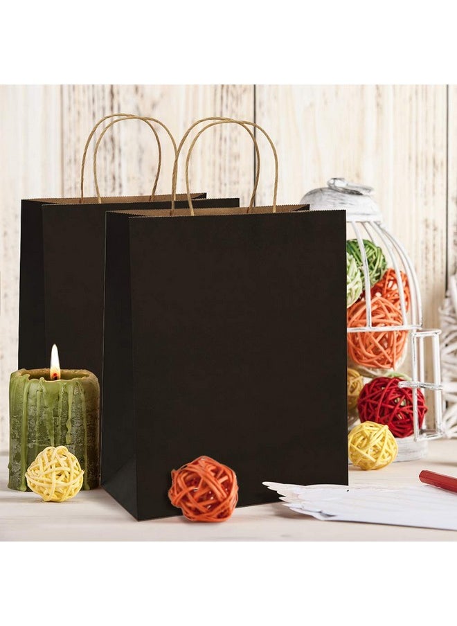 BagDream Kraft Paper Bags 5x3x8& 8x4.25x10& 10x5x13 25 Pcs Each Gift Bags with Handles, Craft Bags, Merchandise Bags, 100% Recycled Paper Sacks Black