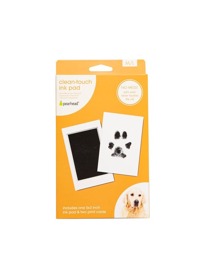 Pearhead Pet Clean-Touch Ink Pad, Medium/Large, Black Ink Pad for Cats or Dogs, Pet Owner, Pet Owner Must Have Item, Pet Memory Keepsake, for Medium to Large Pets