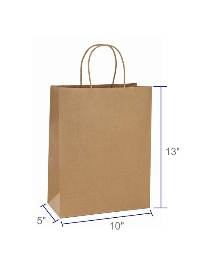 BagDream 10x5x13 Kraft Shopping Bags 100Pcs Brown Paper Bags Paper Gift Bags, Merchandise Bags, Retail Bags, Party Bags, 100% Recycled Paper Bags with Handles Bulk