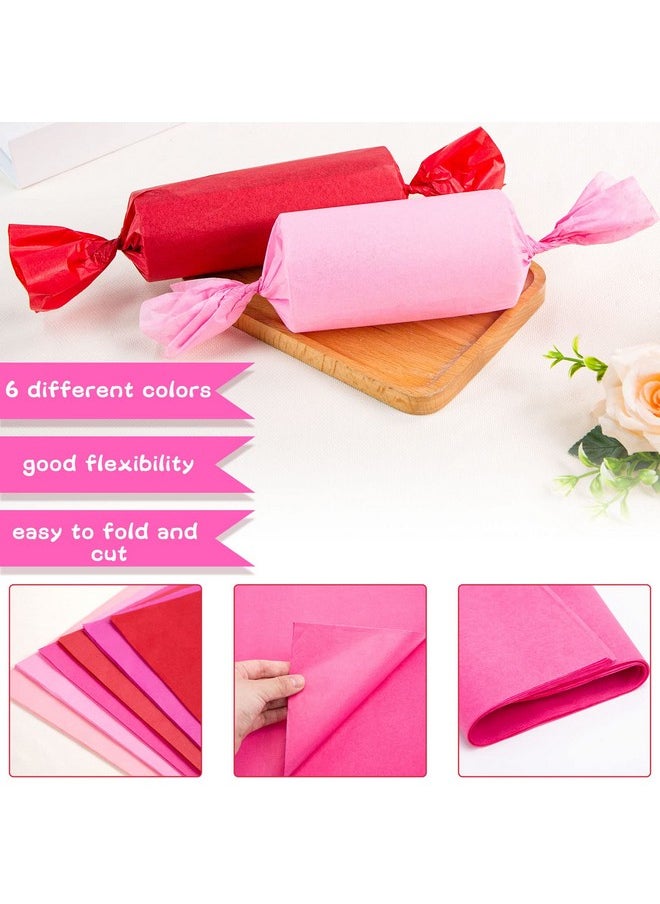 Koogel 320 Sheets Red Tissue Paper, Pink Tissue Paper Colored Tissue Paper Bulk 14x10 Inch for Gift Bags Crafts Wrapping DIY Project