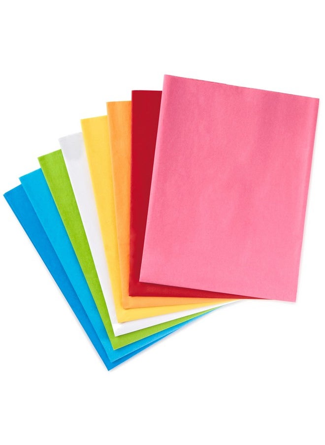 Hallmark Tissue Paper, 120 Sheets (Classic Rainbow, 8 Colors) for Birthdays, Mother's Day, Graduation, Gift Wrap, Crafts, DIY Paper Flowers, Tassel Garland and More