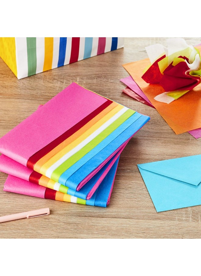 Hallmark Tissue Paper, 120 Sheets (Classic Rainbow, 8 Colors) for Birthdays, Mother's Day, Graduation, Gift Wrap, Crafts, DIY Paper Flowers, Tassel Garland and More