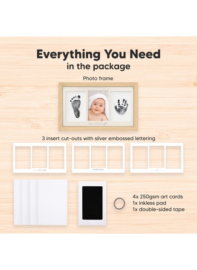 Inkless Baby Hand And Footprint Kit - Ink Pad for Baby Hand and Footprints,Dog Paw Print Kit,Dog Nose Print Kit,Clean Touch Newborn Print Kit,Baby Registry,Baby Shower Gifts,Girls,Boys (Ash Wood)
