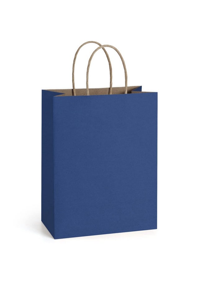 BagDream 50Pcs Gift Bags 8x4.25x10.5 Paper Gift Bags with Handles Bulk, Paper Bags, Shopping Bags, Kraft Bags, Retail Bags, Party Bags Navy Blue