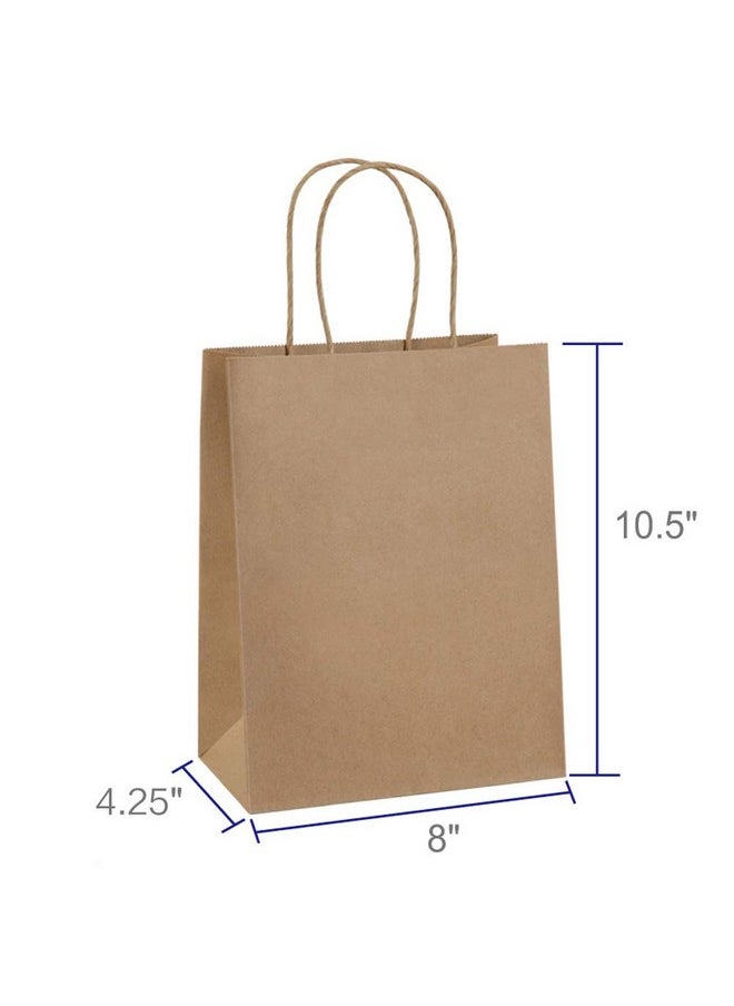 BagDream Gift Bags 8x4.25x10.5 100Pcs Paper Gift Bags Medium Size Brown Paper Bags with Handles Bulk Wedding Party Favor Bags, Kraft Grocery Shopping Bags, Retail Merchandise Bags Gift Sacks