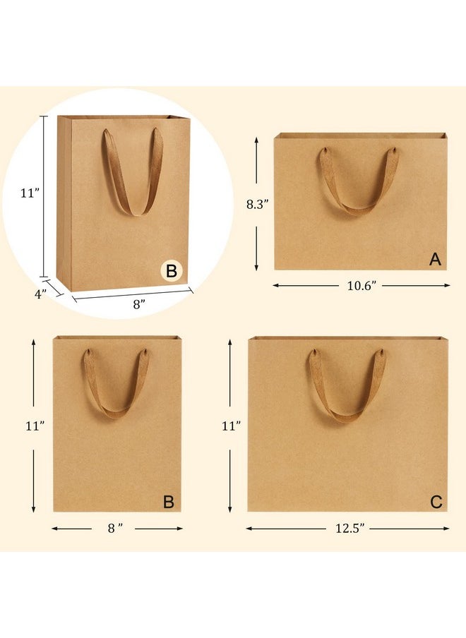 BagDream Paper Bags 8x4x11 25Pcs Gift Bags Heavy Duty Kraft Brown Gift Paper Bags with Handles Wedding Party Favor Gift Bags Shopping Bags Retail Merchandise Bags Paper Sacks