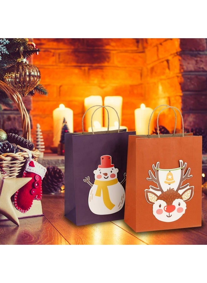 BagDream Gift Bags 8x4.25x10.5 IN 100Ct Kraft Paper Gift Bags with Handles Bulk, Halloween Party Favor Retail Shopping Craft Bags (Orange)