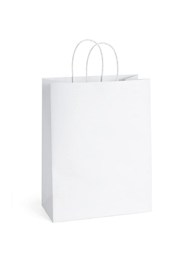 BagDream Gift Bags 10x5x13 25Pcs White Paper Bags Gift Bags with Handles Bulk Shopping Bags, Merchandise Bags, Retail Bags, Party Favor Bags, 100% Recyclable Paper Bags Sacks