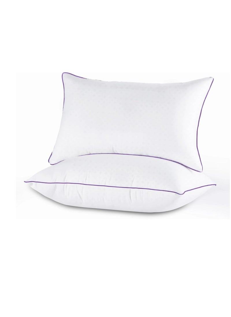 JOLLYVOGUE Pillows Queen Size Set of 2, Bed Pillows Set of 2, Cooling and Supportive Pillows with Super Soft Down Alternative Fill, Luxury Fluffy Hotel Quality for Side, Back, and Stomach Sleepers