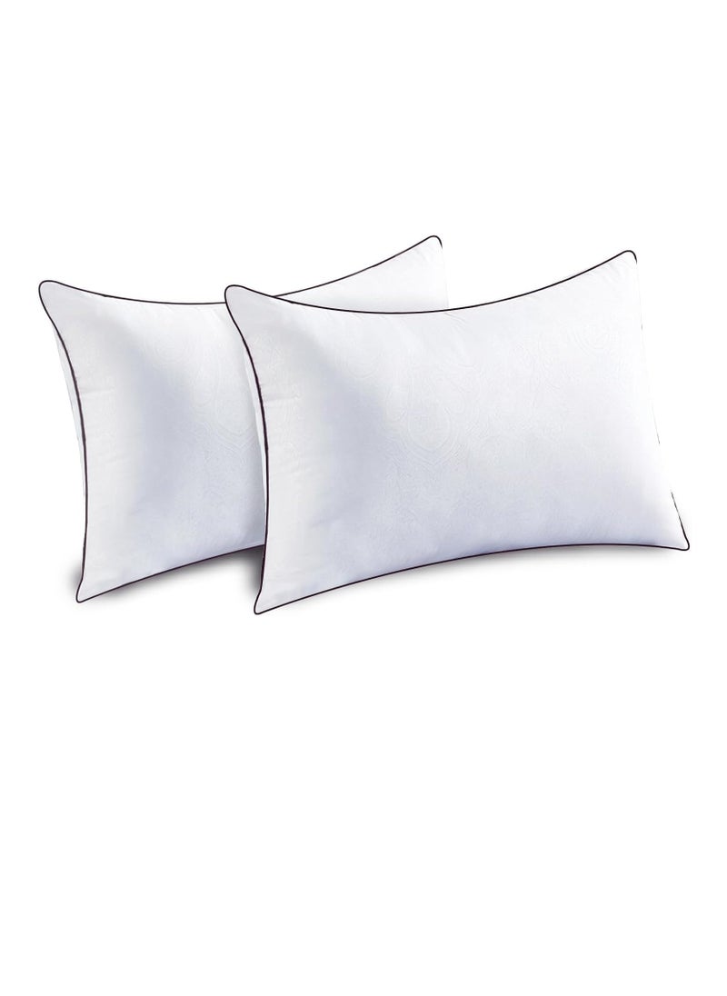 JOLLYVOGUE Bed Pillows Standard Size Set of 2, Cooling and Supportive Full Pillow 2 Pack for Side and Back Sleepers, Down Alternative Hotel Collection Sleeping Pillows, 26x20 Inches