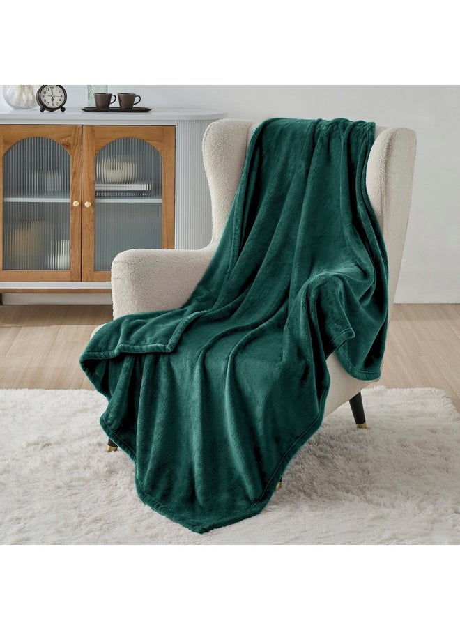 Bedsure Fleece Blanket Twin Blanket Emerald Green - 300GSM Soft Lightweight Plush Cozy Twin Blankets for Bed, Sofa, Couch, Travel, Camping, 60x80 inches