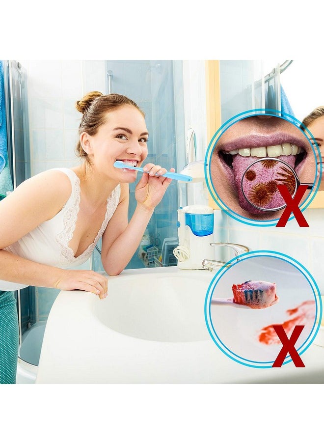 4 Pieces Soft Bristle Toothbrush Nano Toothbrush Ultra Soft Toothbrush Manual Toothbrush with 20,000 Bristles for Sensitive Teeth and Gum Adult Kid Children (Pink, Blue, Black, White)