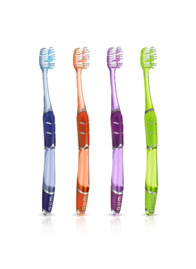 GUM Technique Deep Clean Toothbrush - Compact Soft - Soft Toothbrushes for Adults with Sensitive Extra Fine Bristles, 3ct